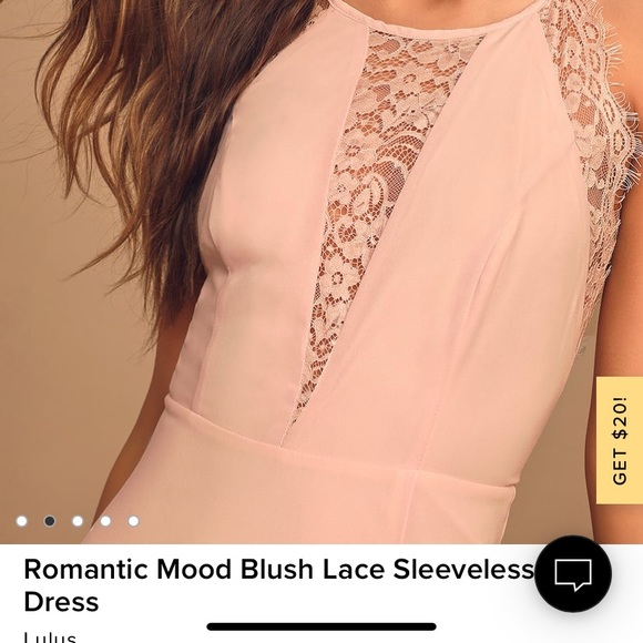 *NEW* Lulus blush pink lace dress - Picture 2 of 4